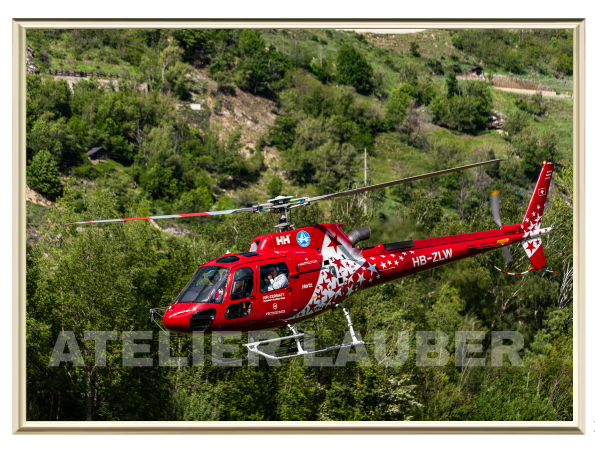 Wandbild Air Zermatt Airbus H125 (HB-ZLW) – Faszination Aviatik für dein Zuhause