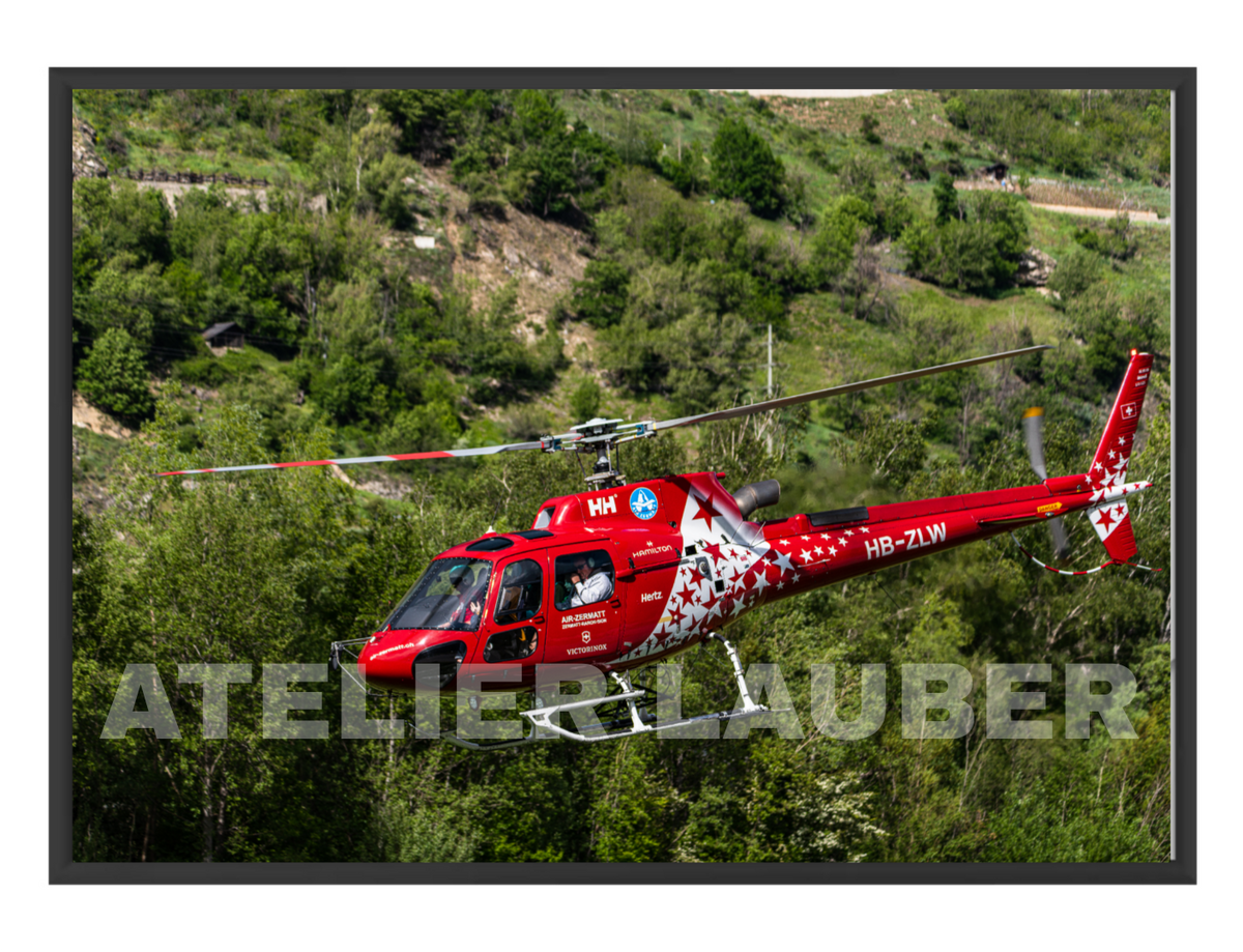 Wandbild Air Zermatt Airbus H125 (HB-ZLW) – Faszination Aviatik für dein Zuhause