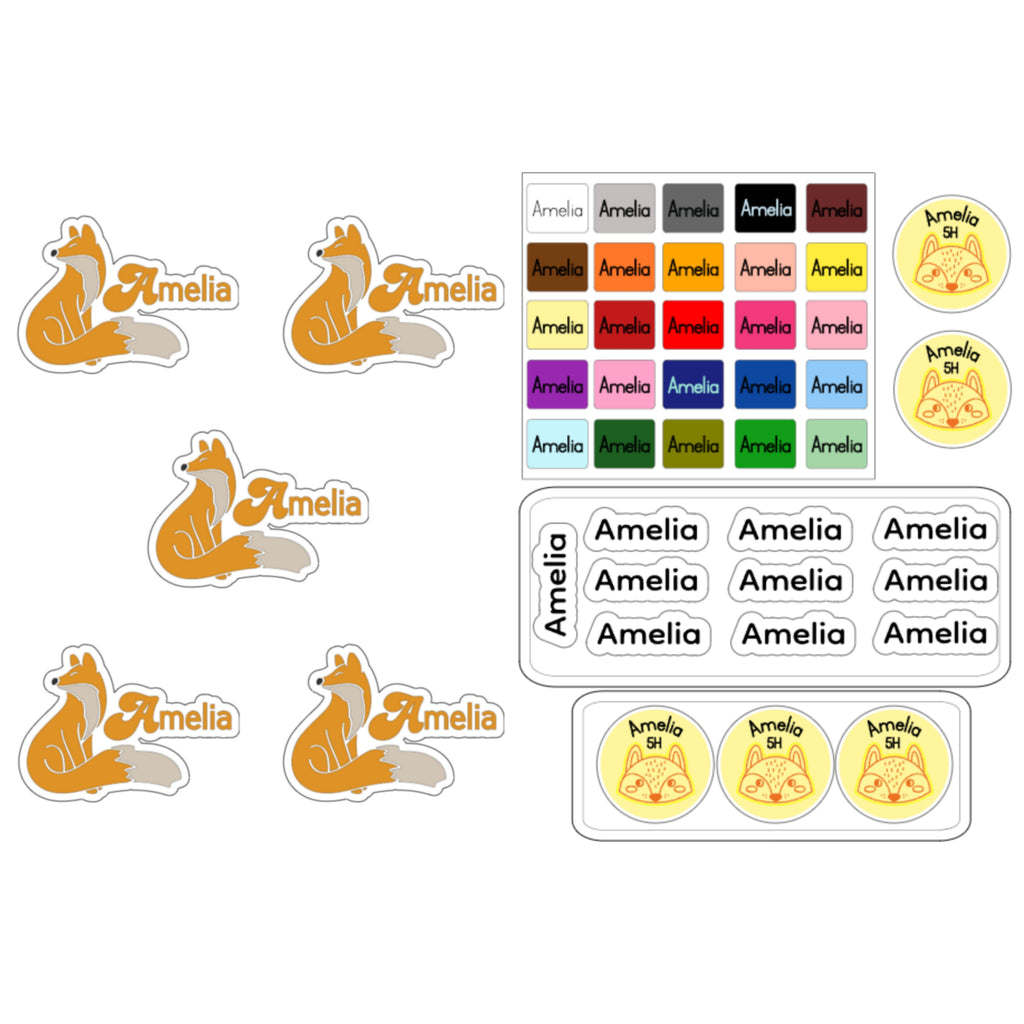 Personalisierte Namensaufkleber & Aufbügler Set – Der perfekte Organisations-Allrounder für Kinder & Studenten