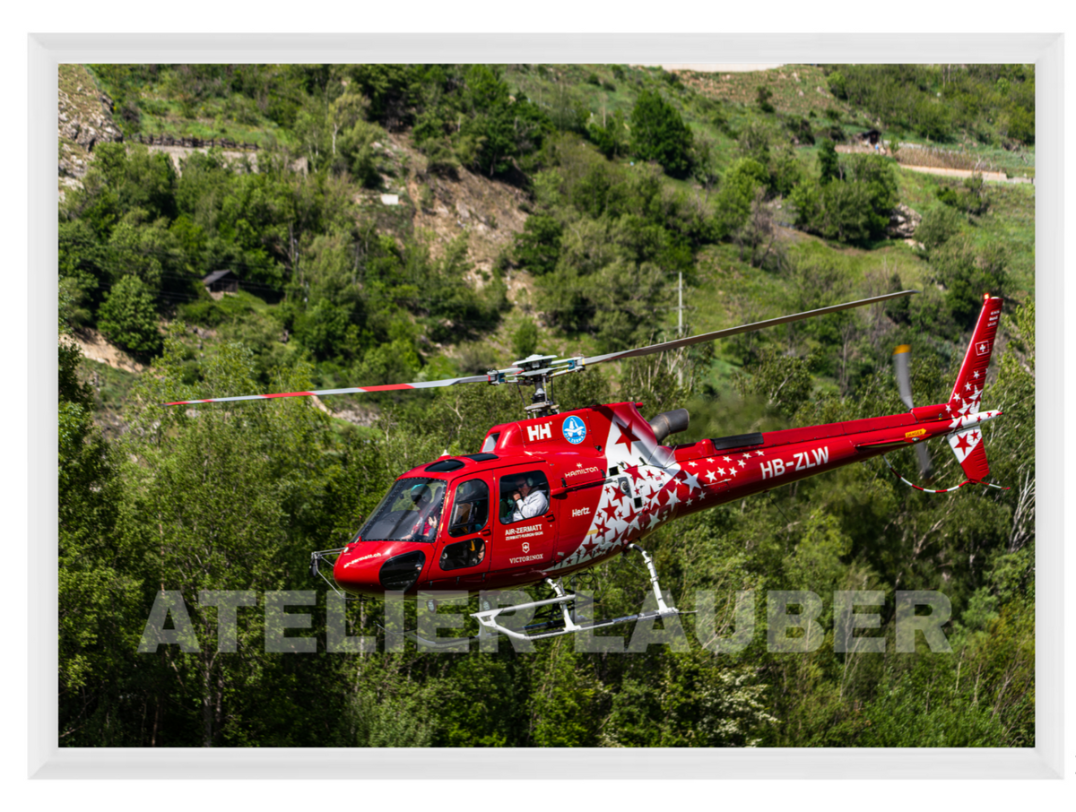Wandbild Air Zermatt Airbus H125 (HB-ZLW) – Faszination Aviatik für dein Zuhause